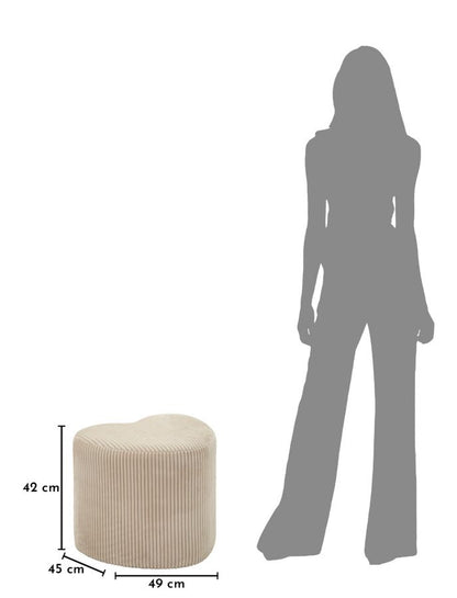 Poef Dublino Heart Pouf 49×45×42 cm