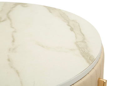 Nachtkastje Bed Side/dressing Table With Pouf Pok Ø 52×70 cm