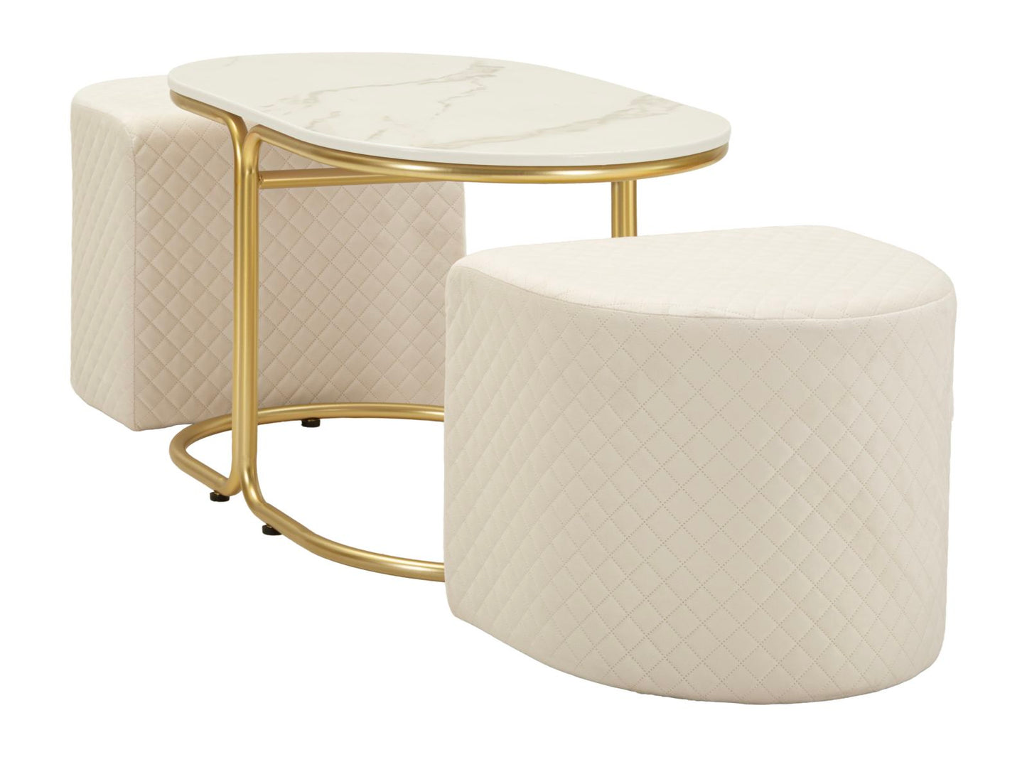 Salontafel Relax Coffee Table With 2 Stool 79×45×44 cm