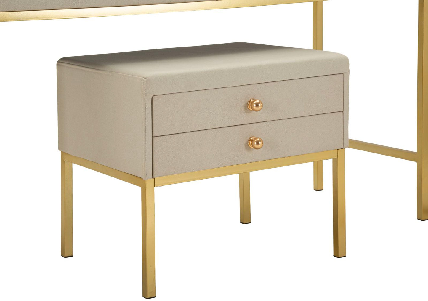 Kaptafel Luxury Dressin Table With Mirror & Stool 120×45×75 cm