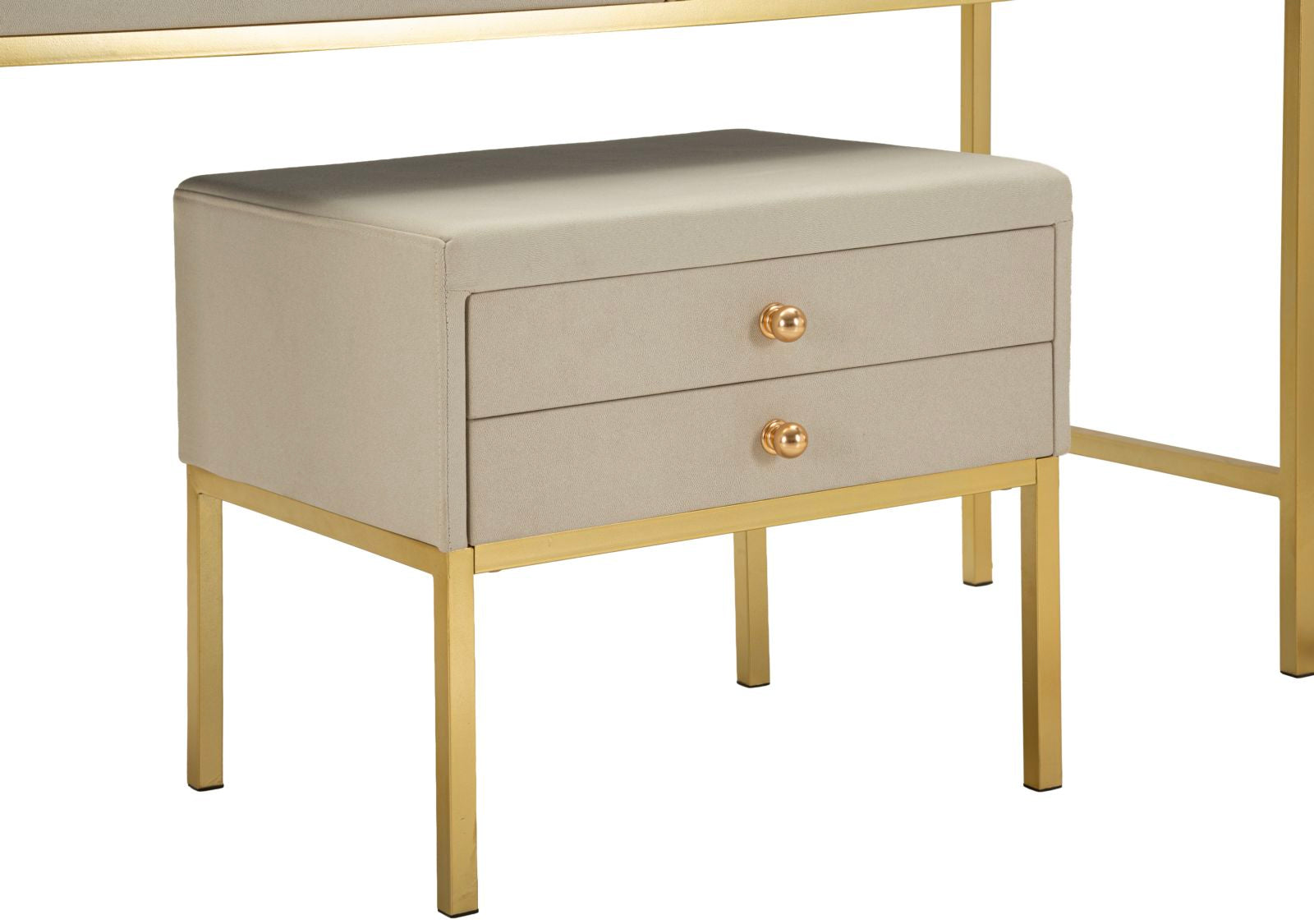 Kaptafel Luxury Dressin Table With Mirror & Stool 120×45×75 cm