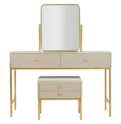 Kaptafel Luxury Dressin Table With Mirror & Stool 120×45×75 cm