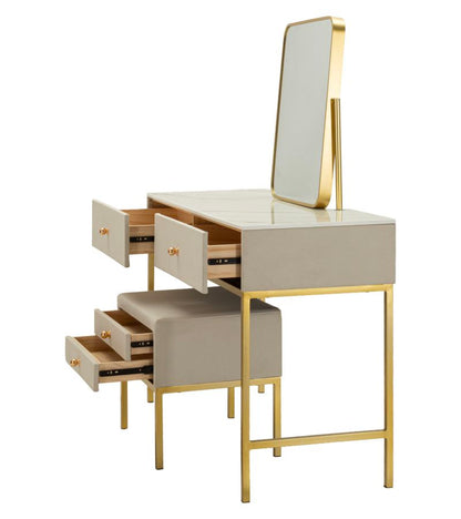 Kaptafel Luxury Dressin Table With Mirror & Stool 120×45×75 cm