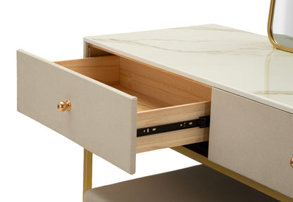 Kaptafel Luxury Dressin Table With Mirror & Stool 120×45×75 cm