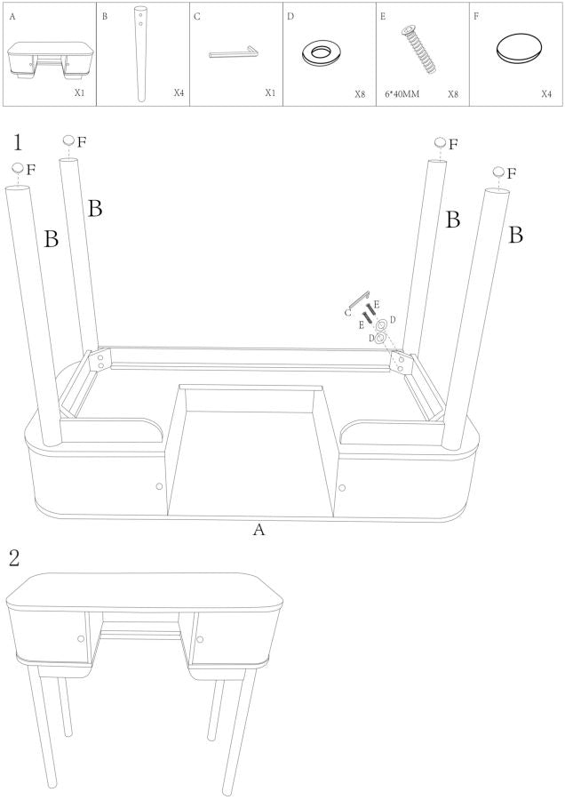 Bureau Shy Dressin Table 110×40×80 cm