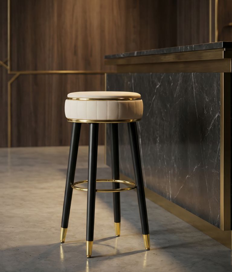 Barkruk London Bar Stool Cream Ø 38×74 cm