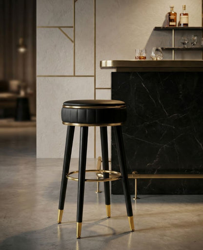 Barkruk London Bar Stool Black Ø 38×74 cm