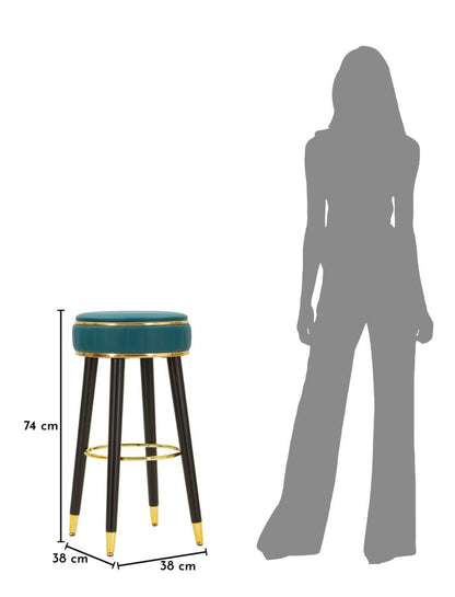 Barkruk London Bar Stool Green Ø 38×74 cm