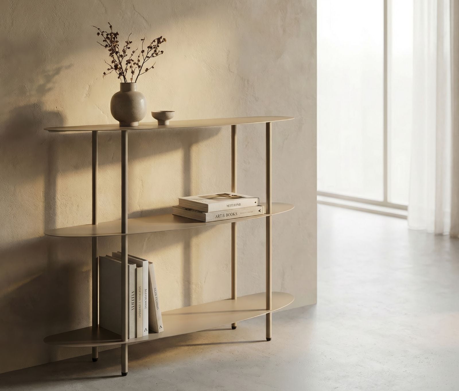 Consoletafel Saturn Console Dove Grey 90×28 cm