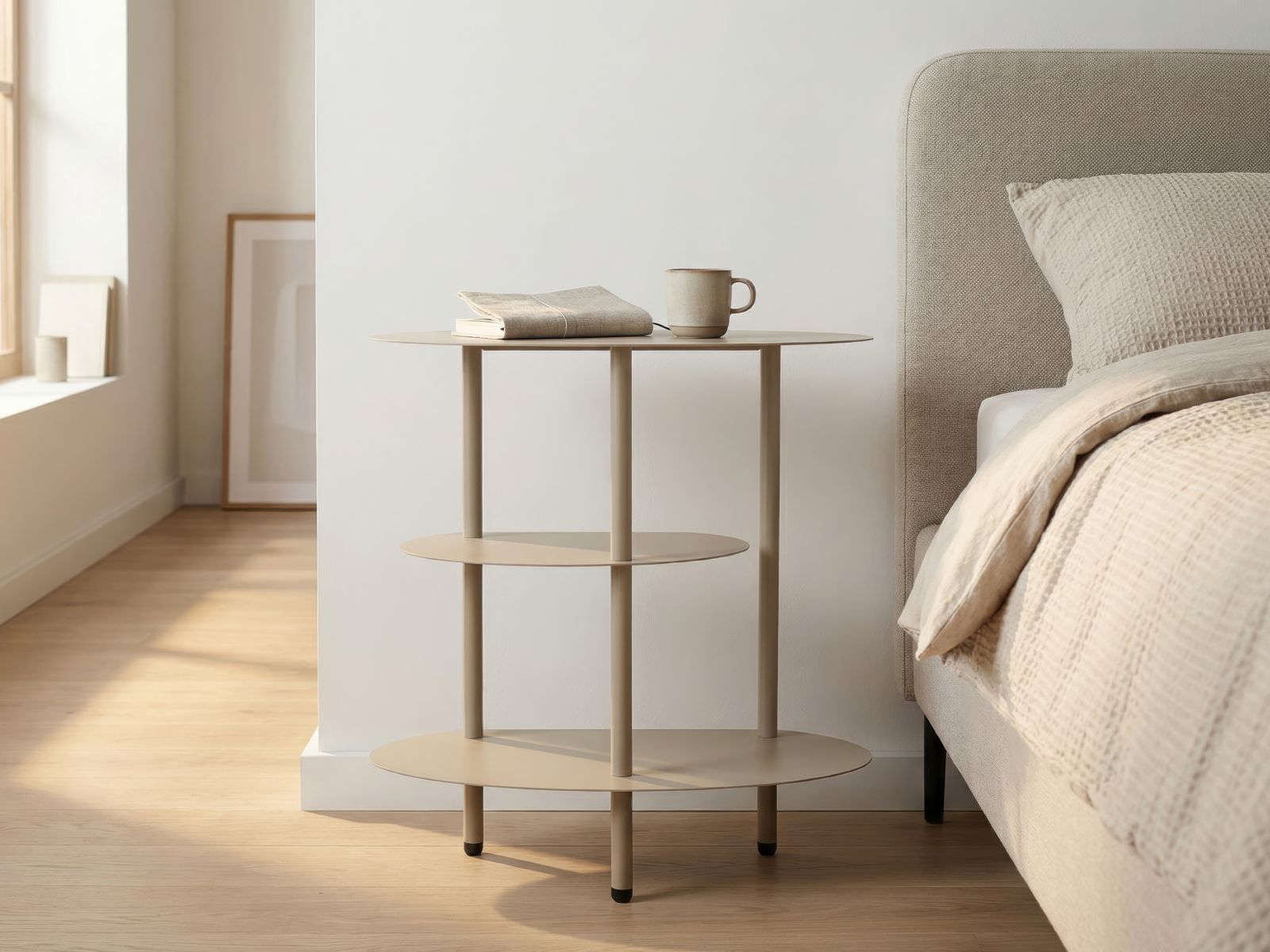 Nachtkastje Saturn Bed Side Dove Grey 49,5×27,5×49,5 cm