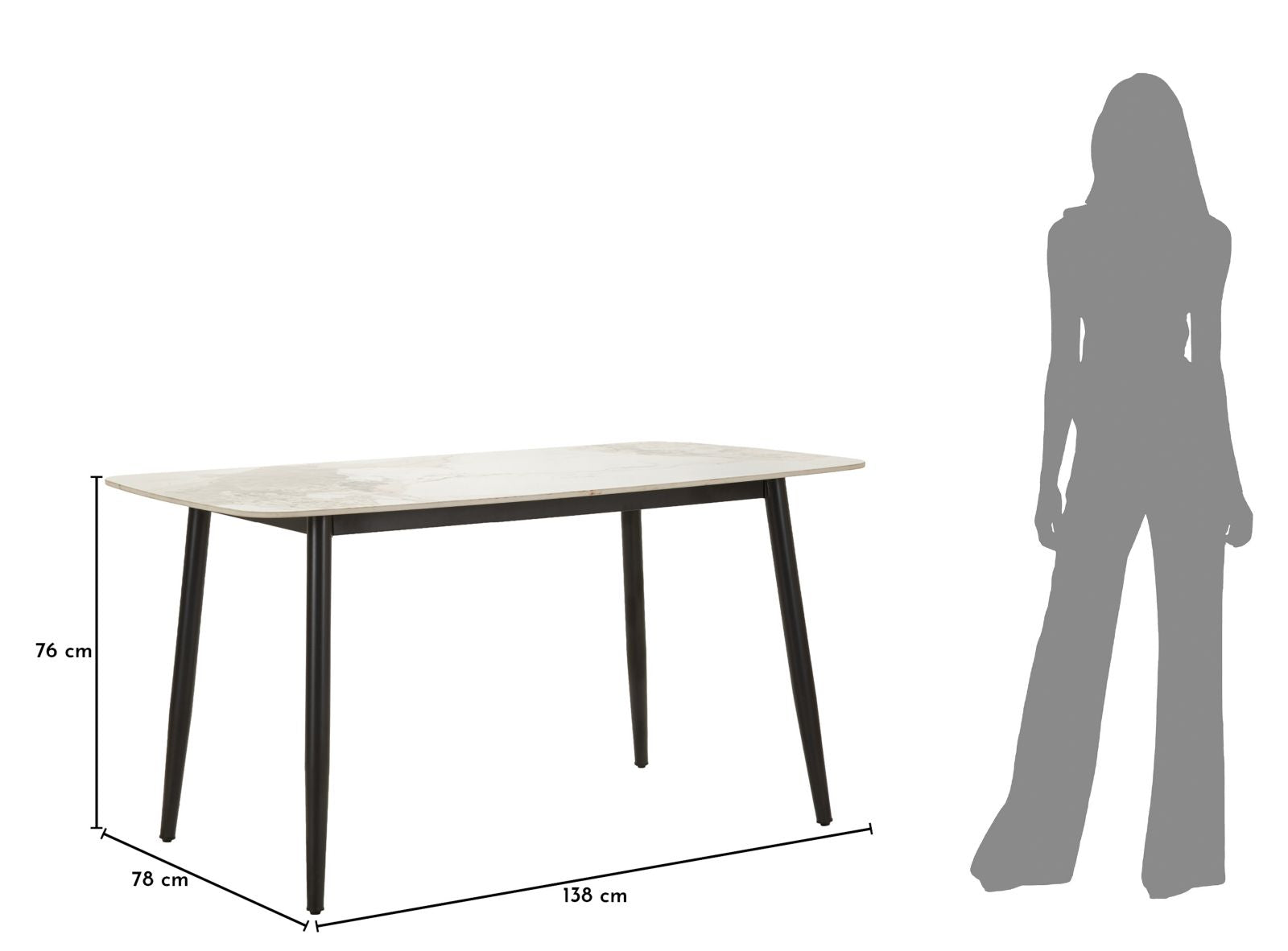 Eettafel Josh Dining Table 138×78×76 cm