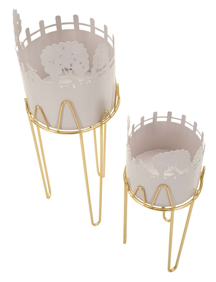 Vaashouder Tree Vase Holder Set 2 Pcs Ø 27×79 cm