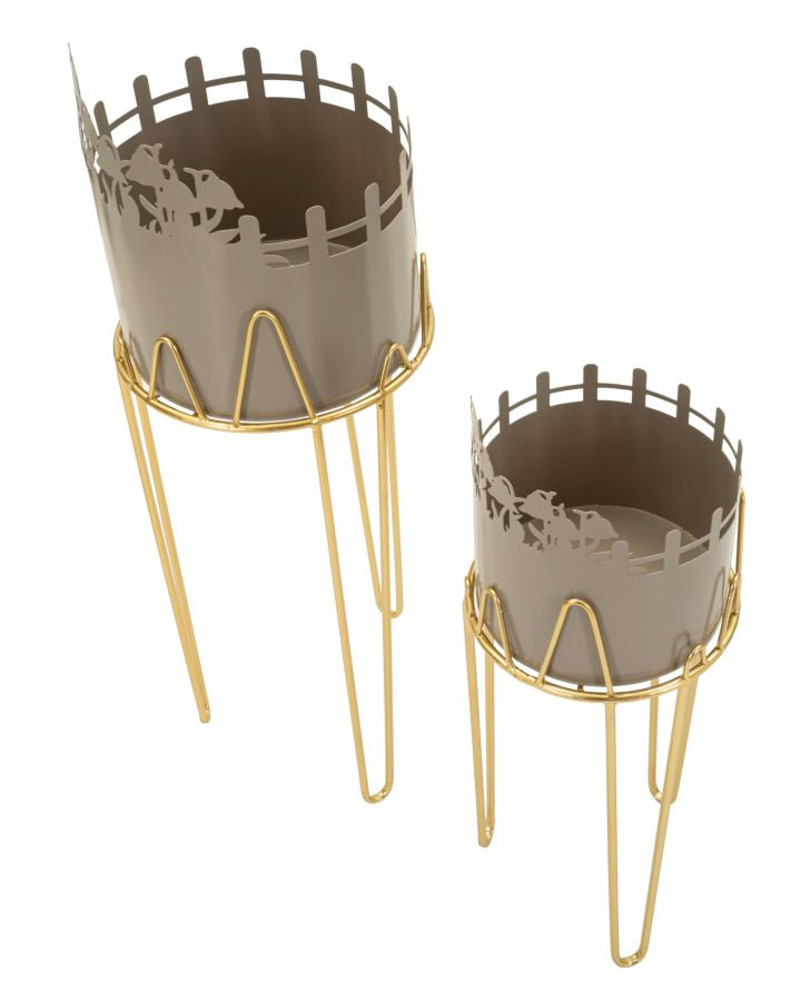Vaashouder Flower Vase Holder Set 2 Pcs Ø 27×79 cm
