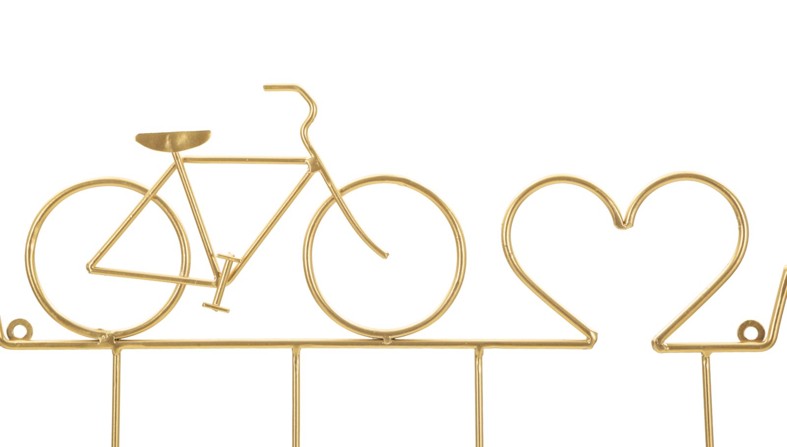 Kapstok Bicycle Wall Hanger Black Gold 59×3,2×26,5 cm