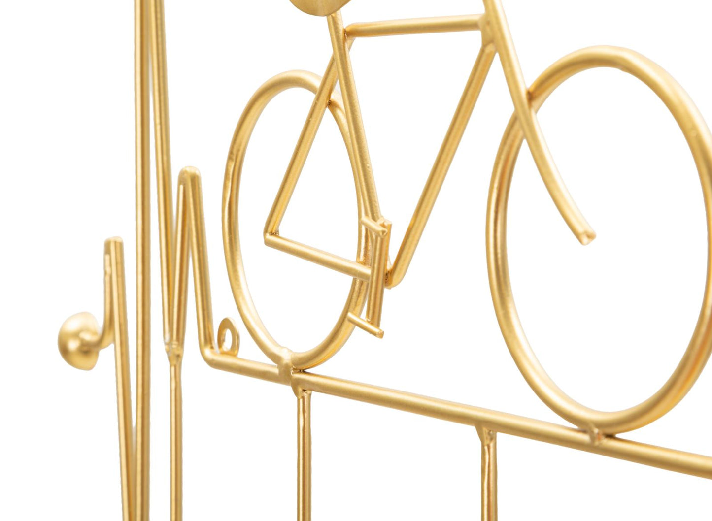 Kapstok Bicycle Wall Hanger Black Gold 59×3,2×26,5 cm
