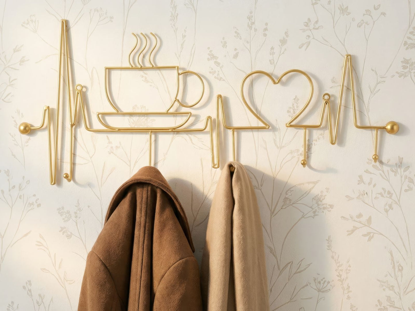 Kapstok Breakfast Wall Hanger Gold 60×3,8×26,7 cm