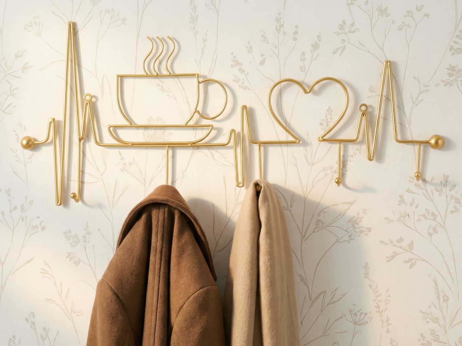 Kapstok Breakfast Wall Hanger Gold 60×3,8×26,7 cm