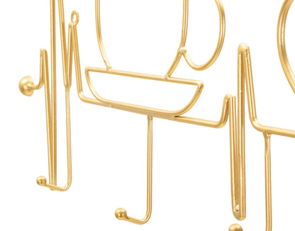 Kapstok Breakfast Wall Hanger Gold 60×3,8×26,7 cm