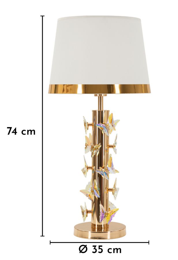 Tafellamp Butterfly Table Lamp Gold Ø 35×74 cm