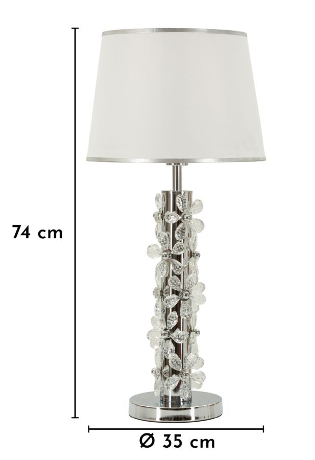 Tafellamp Flower Table Lamp Silver Ø 35×74 cm