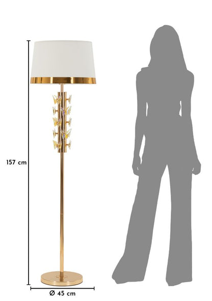 Vloerlamp Butterfly Floor Lamp Gold Ø 45×157 cm
