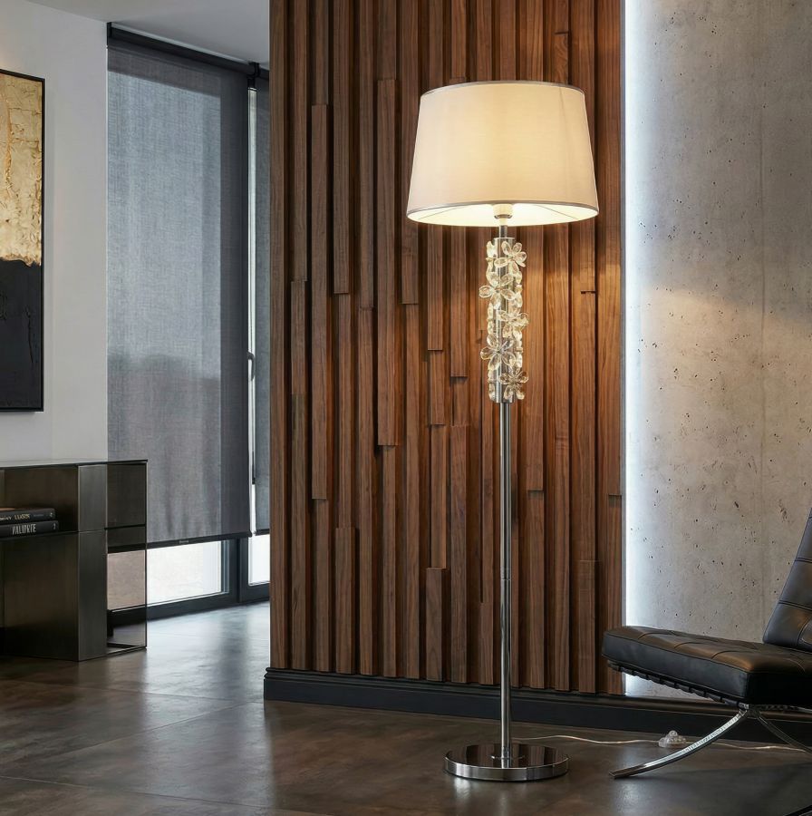 Vloerlamp Flower Floor Lamp Silver Ø 45×157 cm