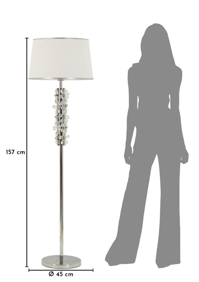 Vloerlamp Flower Floor Lamp Silver Ø 45×157 cm