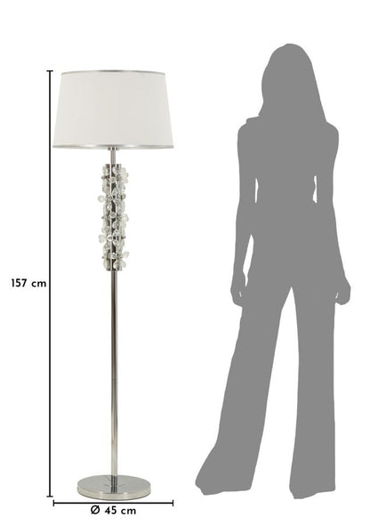 Vloerlamp Flower Floor Lamp Silver Ø 45×157 cm