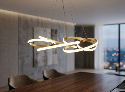 Plafondlamp Glovy Led Ceiling Lamp Gold Ø 55×120 cm