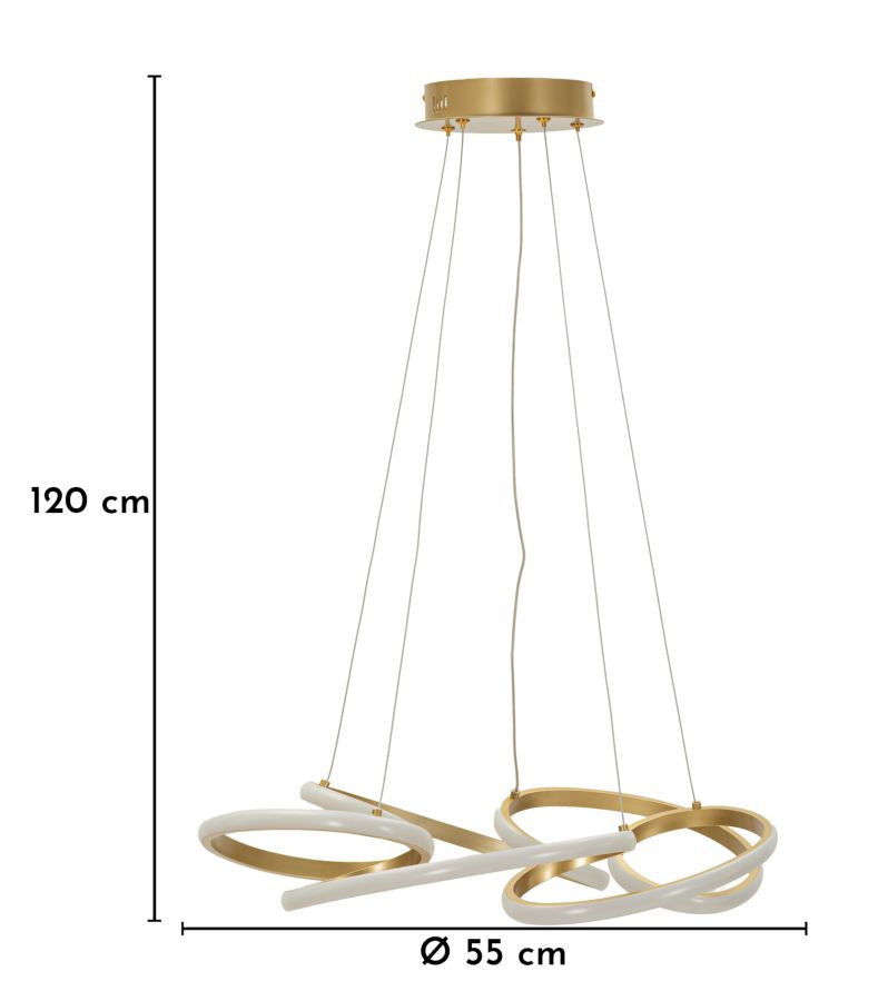 Plafondlamp Glovy Led Ceiling Lamp Gold Ø 55×120 cm