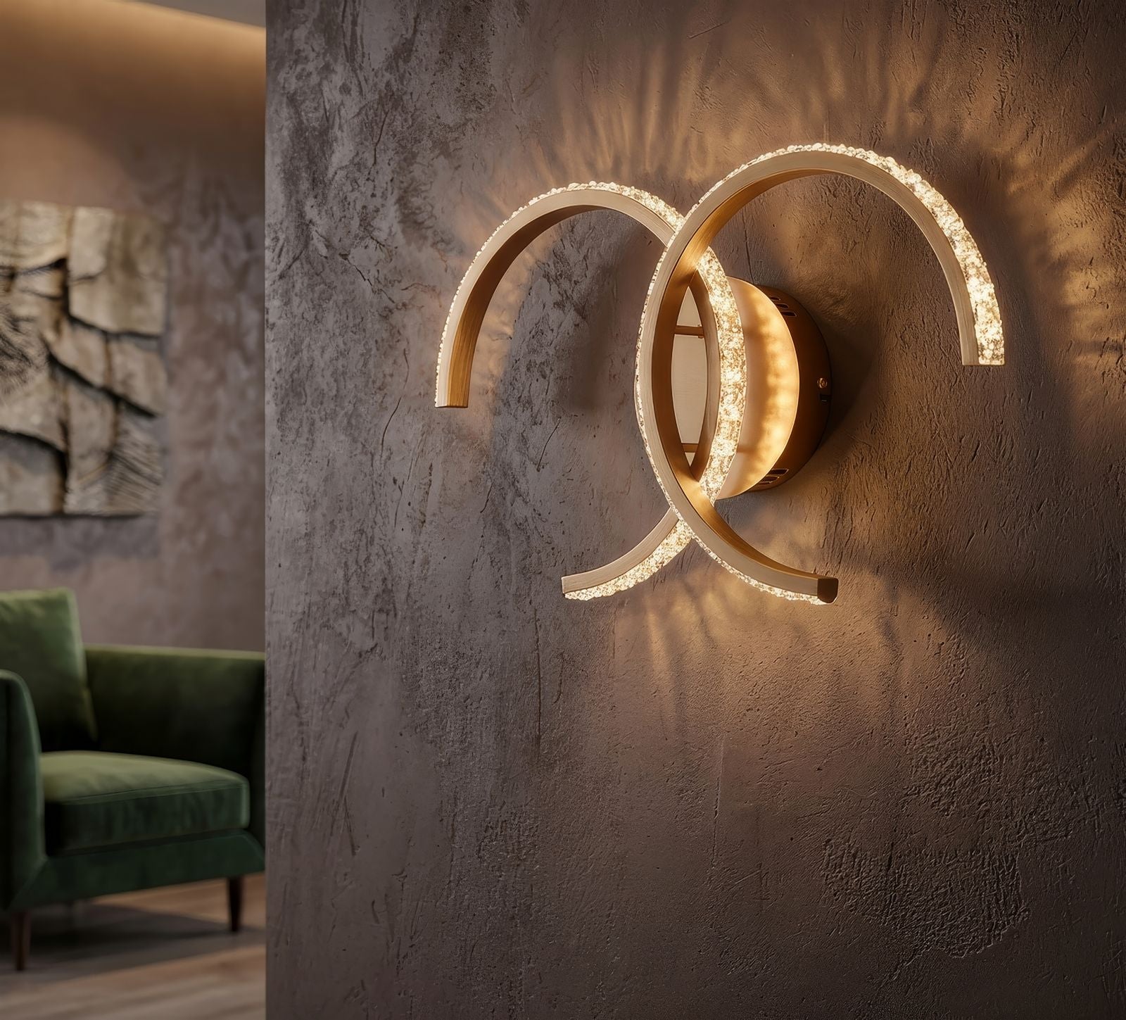 Wandlamp Led Wall Lamp Double C 41×8,5×24 cm