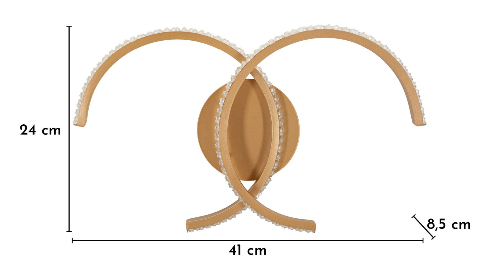 Wandlamp Led Wall Lamp Double C 41×8,5×24 cm