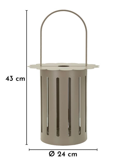 Lantaarn Saturn Lantern Dove Grey Ø 24×43 cm