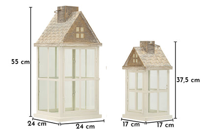 Lantaarn Home Lantern Set 2 Pcs 24,5×24,5×55 cm