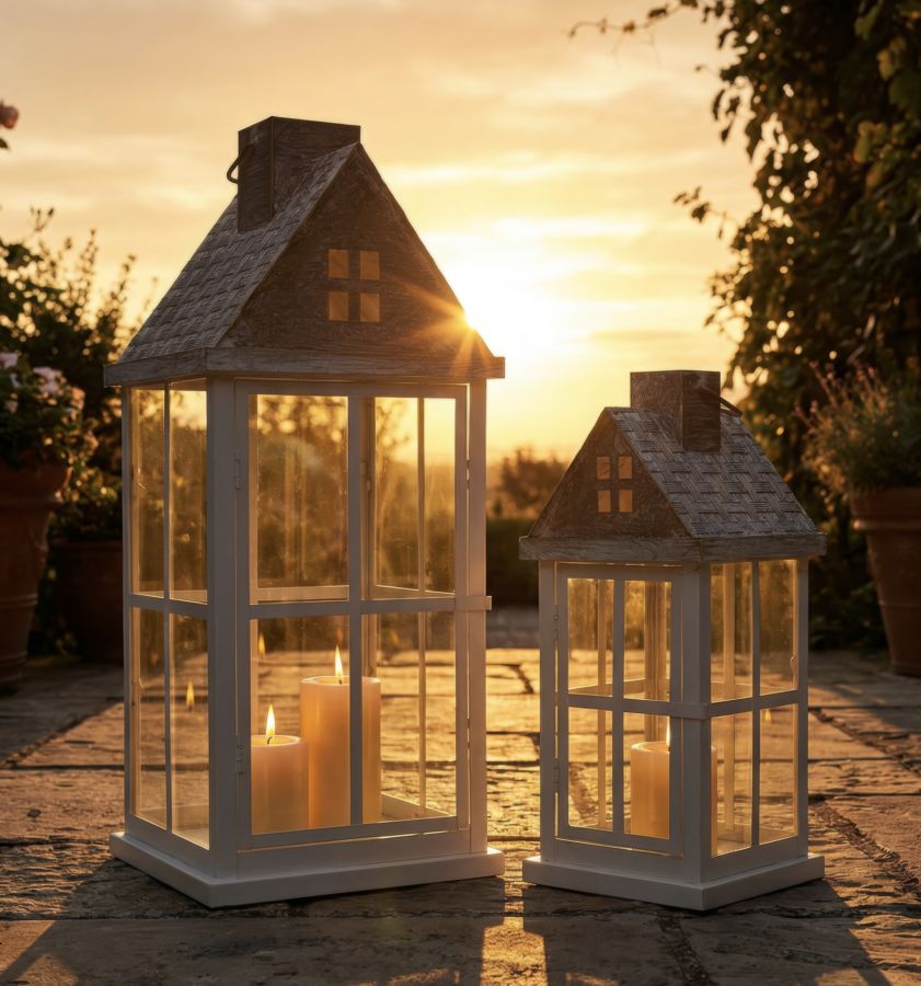 Lantaarn Home Lantern Set 2 Pcs 24,5×24,5×55 cm