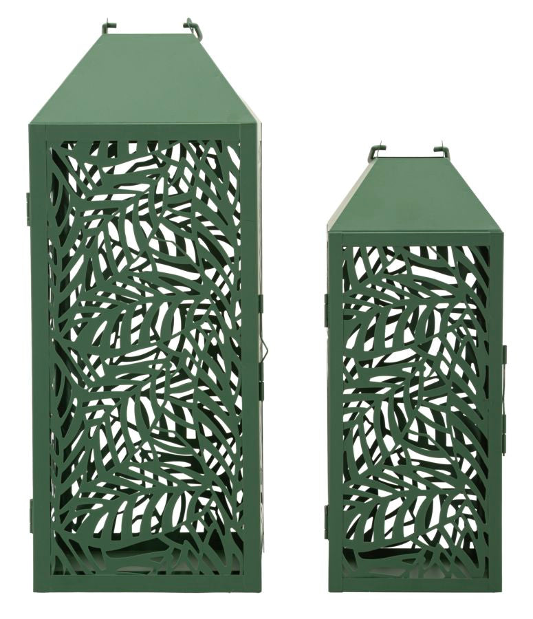 Lantaarn Carving Lantern Set 2 Pcs 17,8×17,8×44 cm