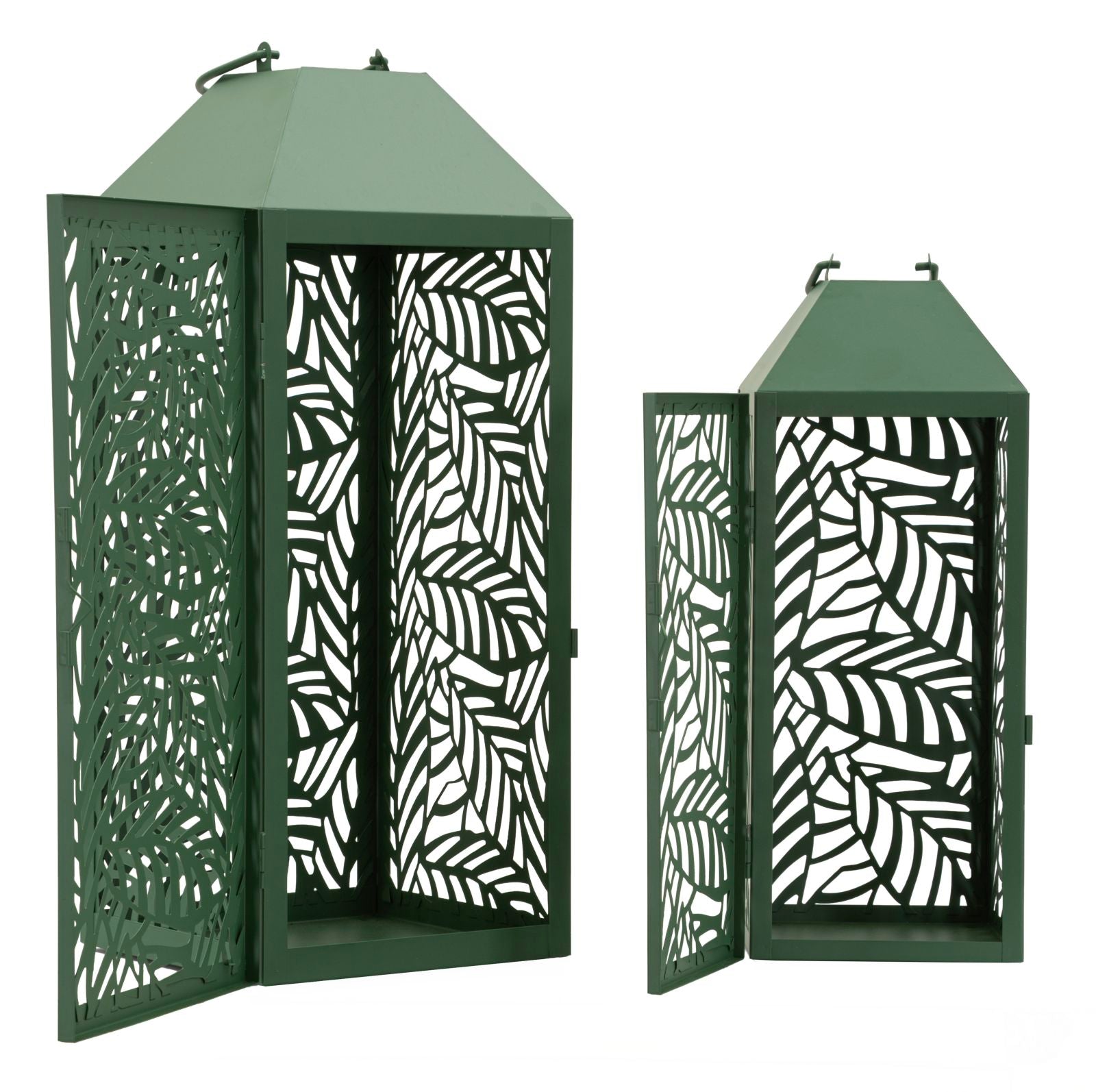 Lantaarn Carving Lantern Set 2 Pcs 17,8×17,8×44 cm