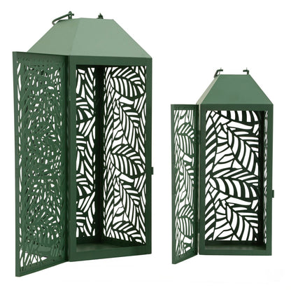 Lantaarn Carving Lantern Set 2 Pcs 17,8×17,8×44 cm