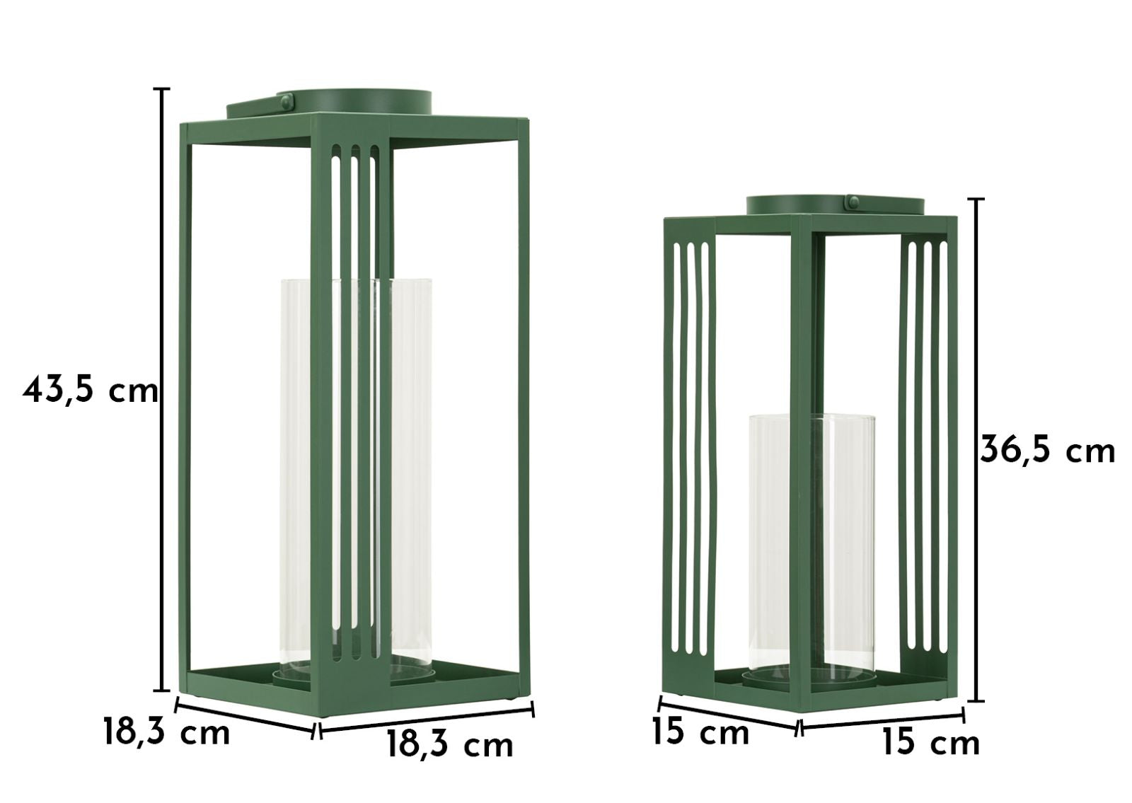 Lantaarn Linee Lantern Set 2 Pcs 18,3×18,3×43,5 cm