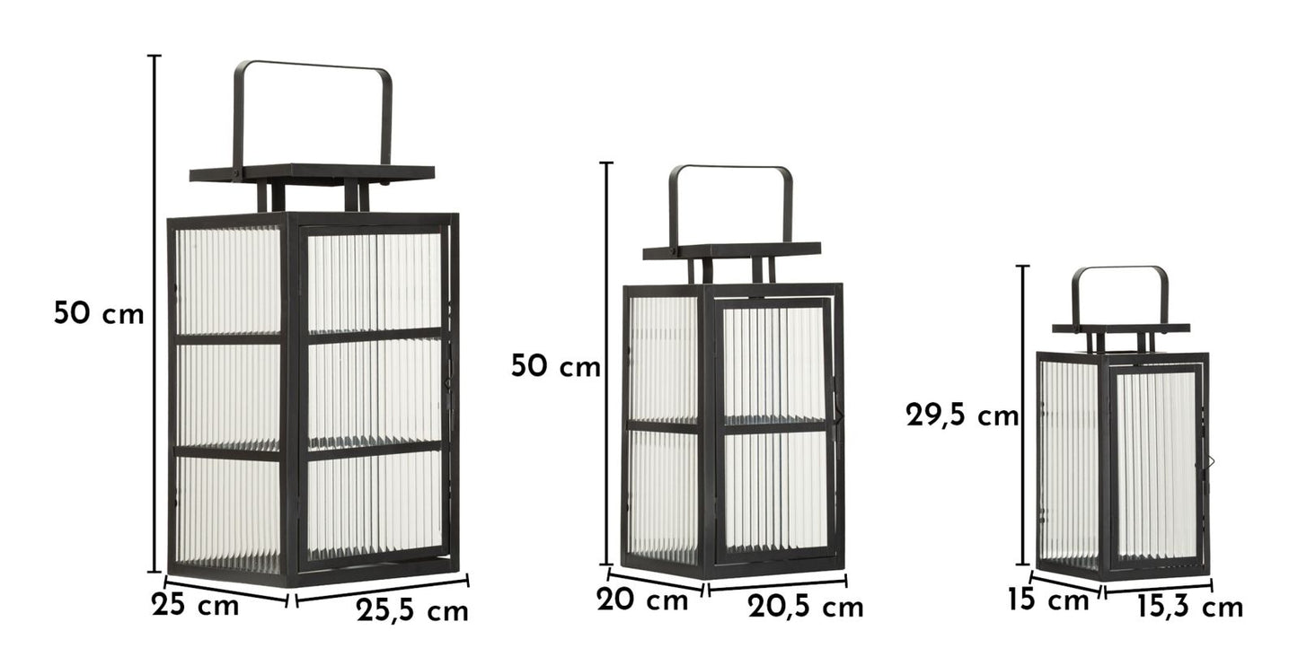 Lantaarn Andromeda Lantern Set 3 Pcs 25,5×25×50 cm