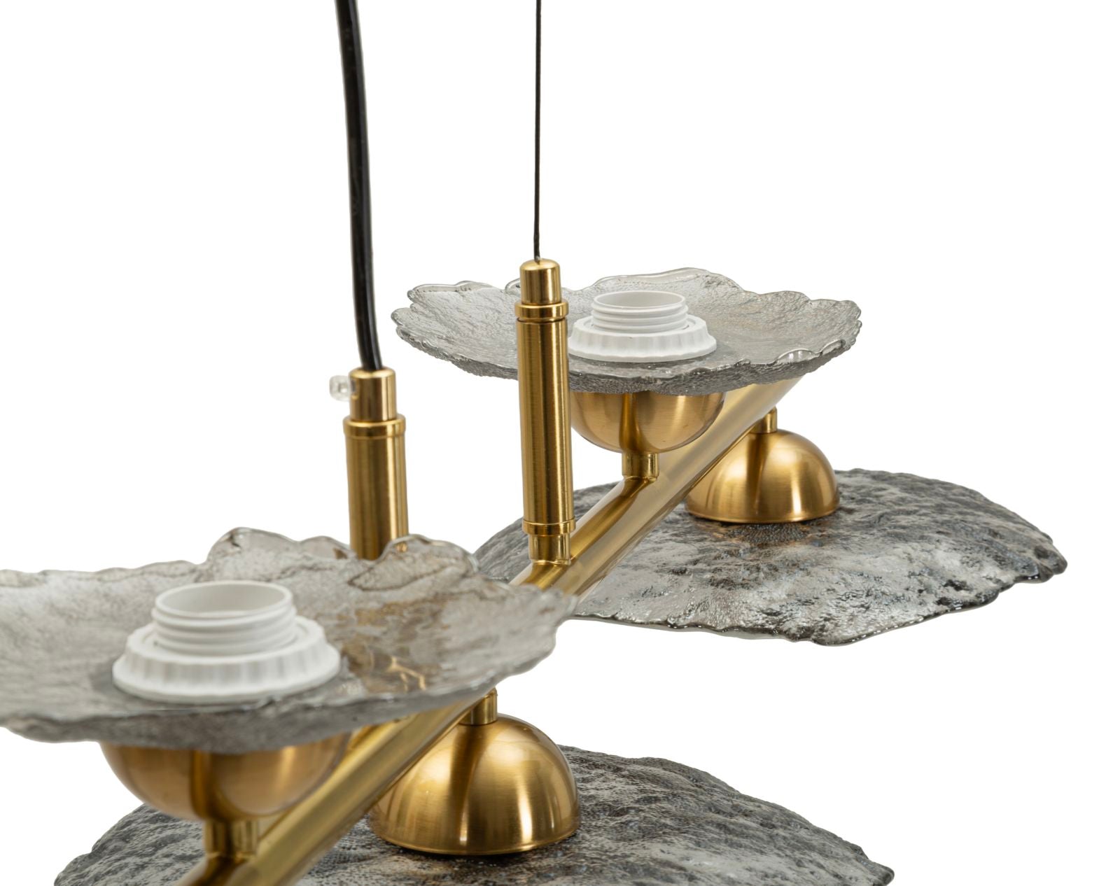 Plafondlamp Emily 5 Light Ceiling Lamp Grey Glass 100×24×18 cm