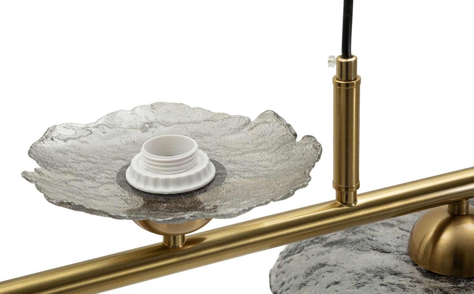 Plafondlamp Emily 5 Light Ceiling Lamp Grey Glass 100×24×18 cm