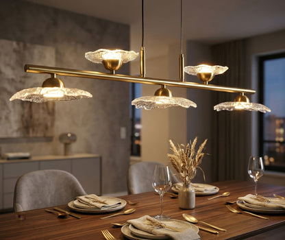 Plafondlamp Emily 5 Light Ceiling Lamp Trasparent Glass 100×24×18 cm