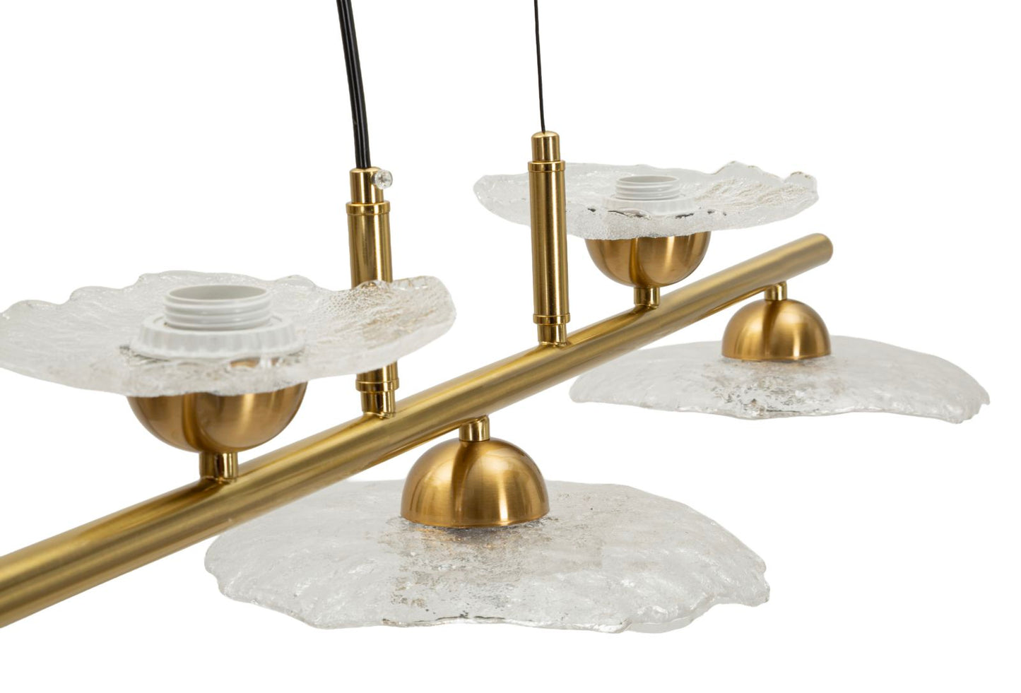 Plafondlamp Emily 5 Light Ceiling Lamp Trasparent Glass 100×24×18 cm