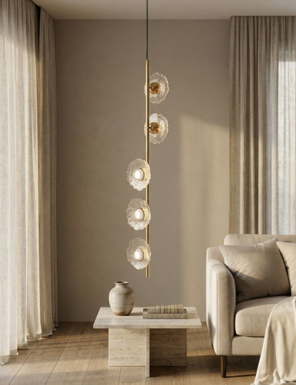 Plafondlamp Emily Vertical Ceiling Lamp Trasparent Glass 15×16×110 cm