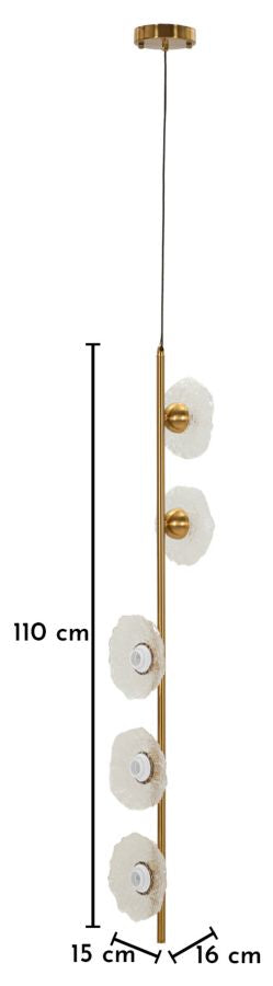 Plafondlamp Emily Vertical Ceiling Lamp Trasparent Glass 15×16×110 cm