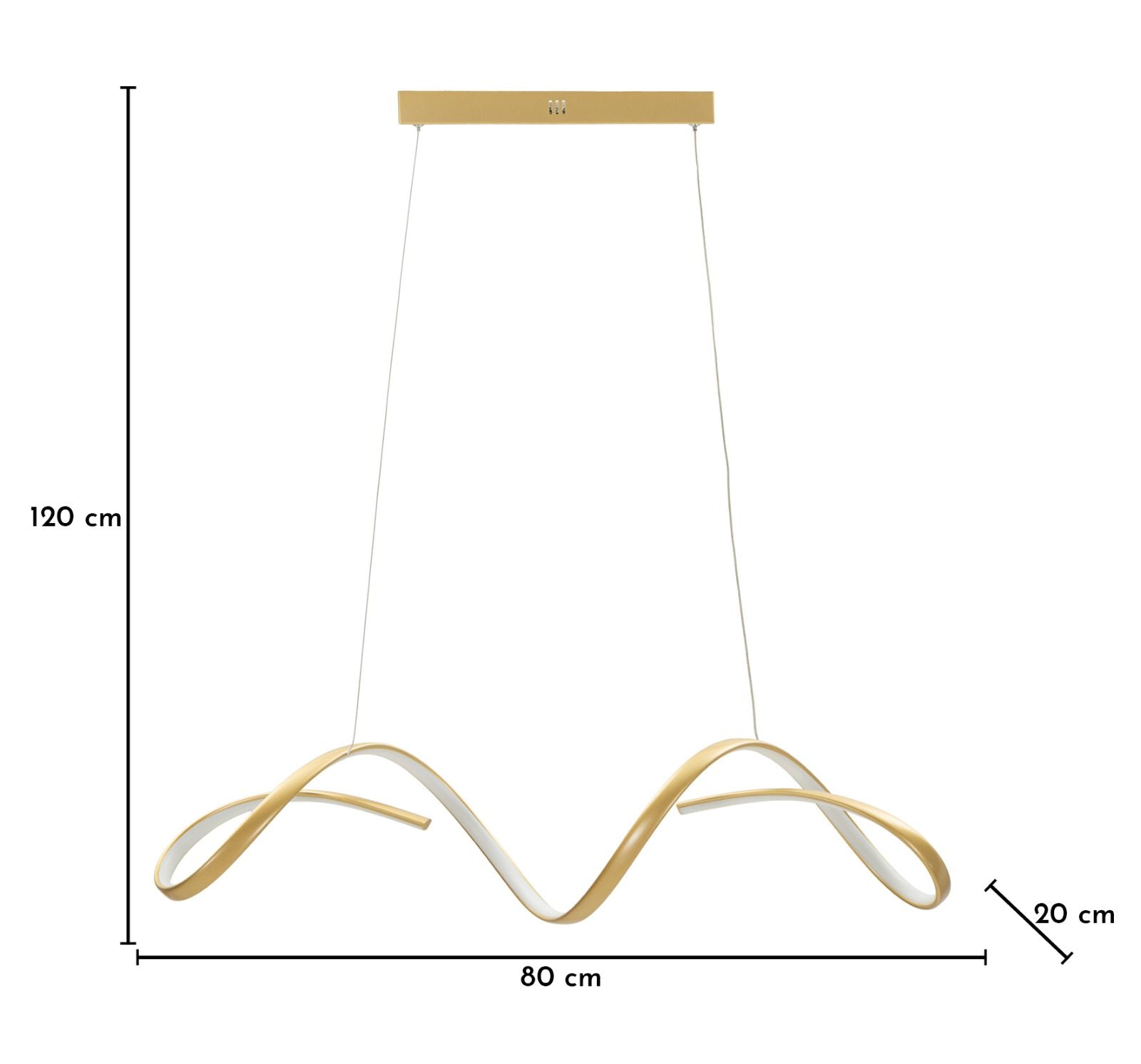 Plafondlamp Uter Led Ceiling Lamp Gold 80×20×120 cm