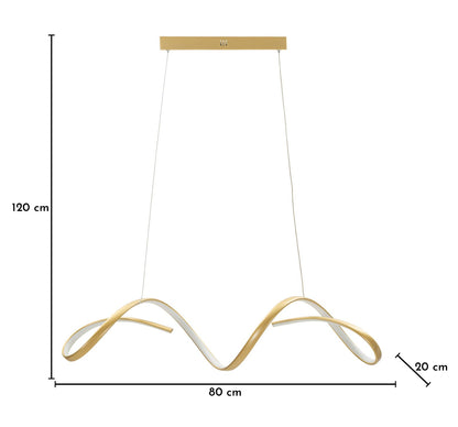 Plafondlamp Uter Led Ceiling Lamp Gold 80×20×120 cm