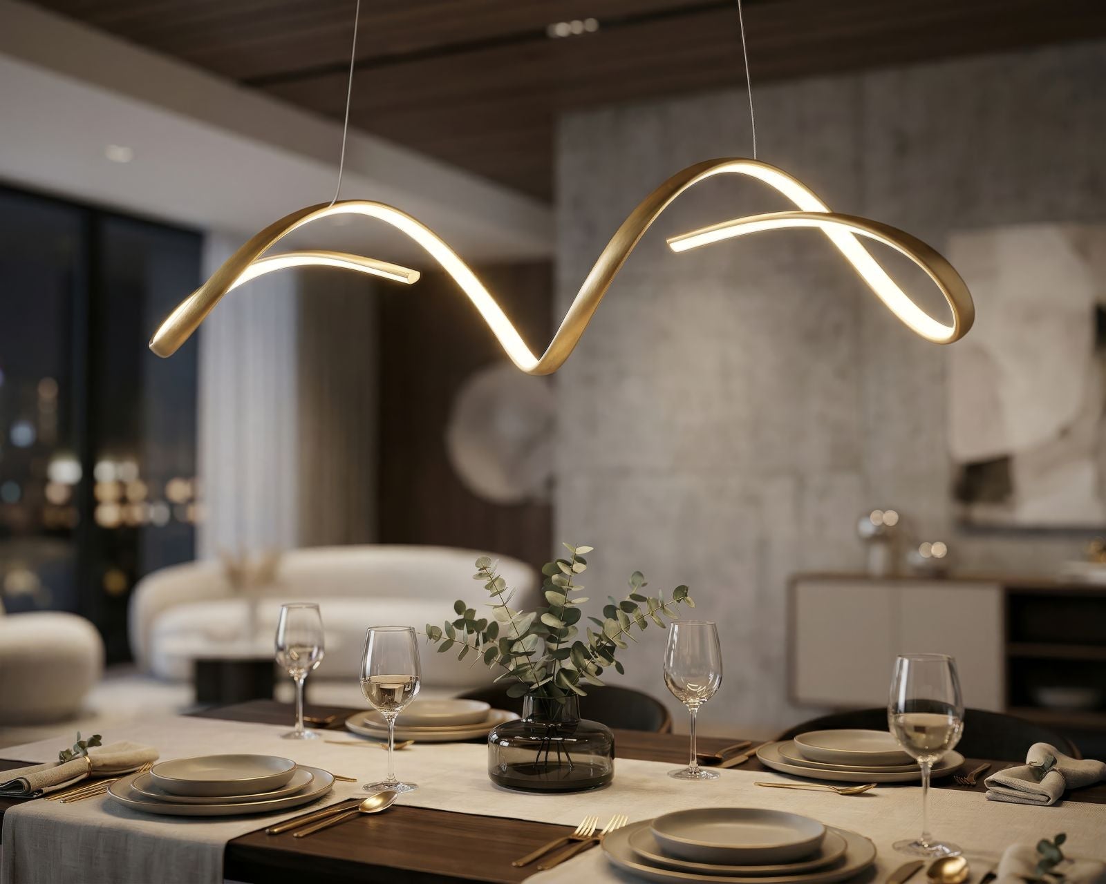 Plafondlamp Uter Led Ceiling Lamp Gold 80×20×120 cm