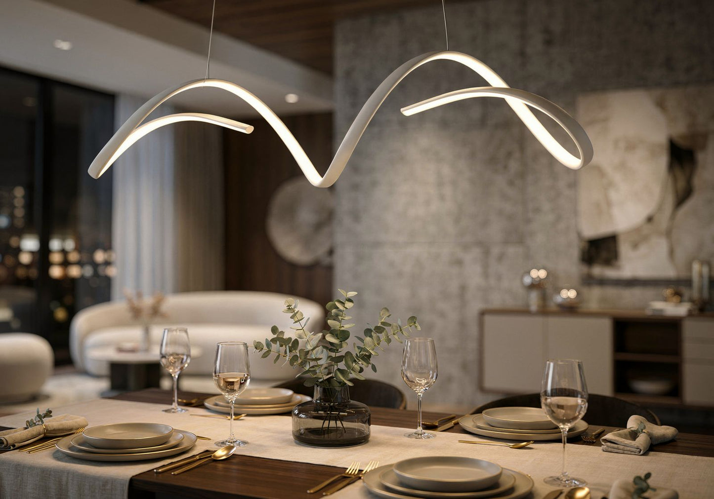 Plafondlamp Uter Led Ceiling Lamp White 80×20×120 cm